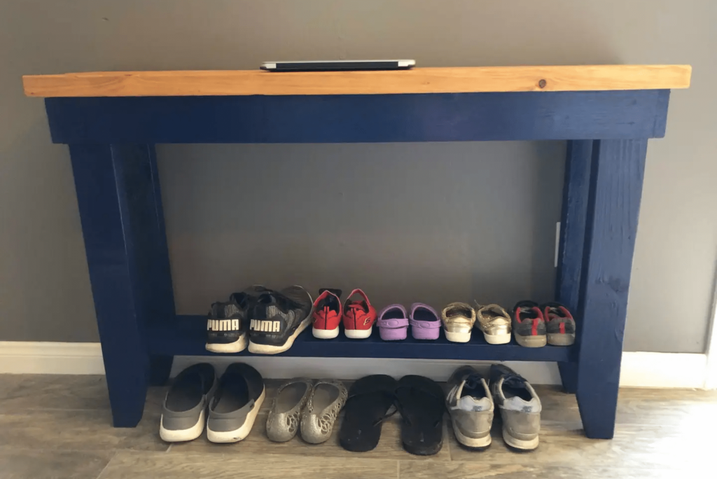 Homemade shoe rack