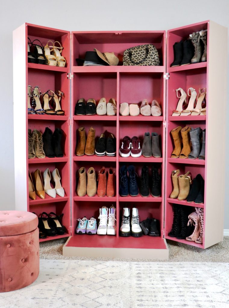 Homemade shoe rack