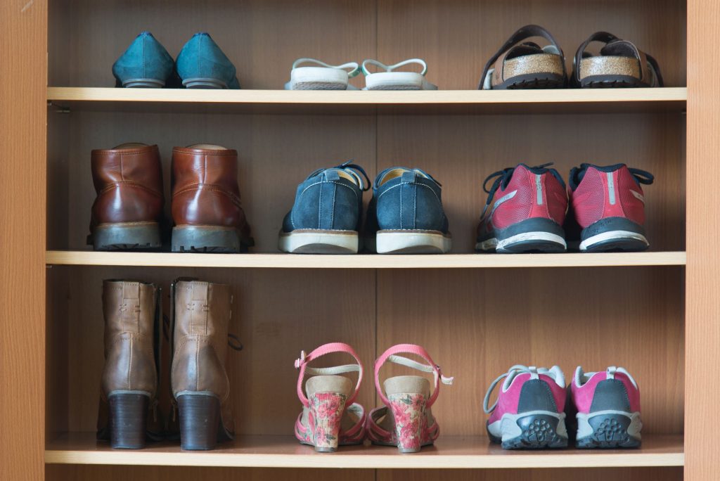 Homemade shoe rack