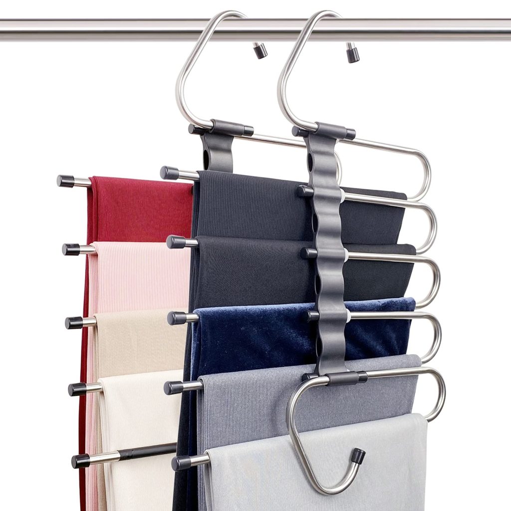 How to fold pants on a hanger