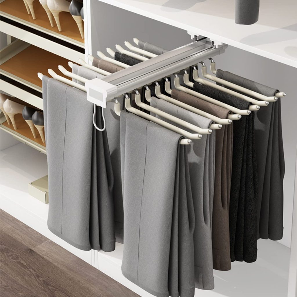 How to fold pants on a hanger