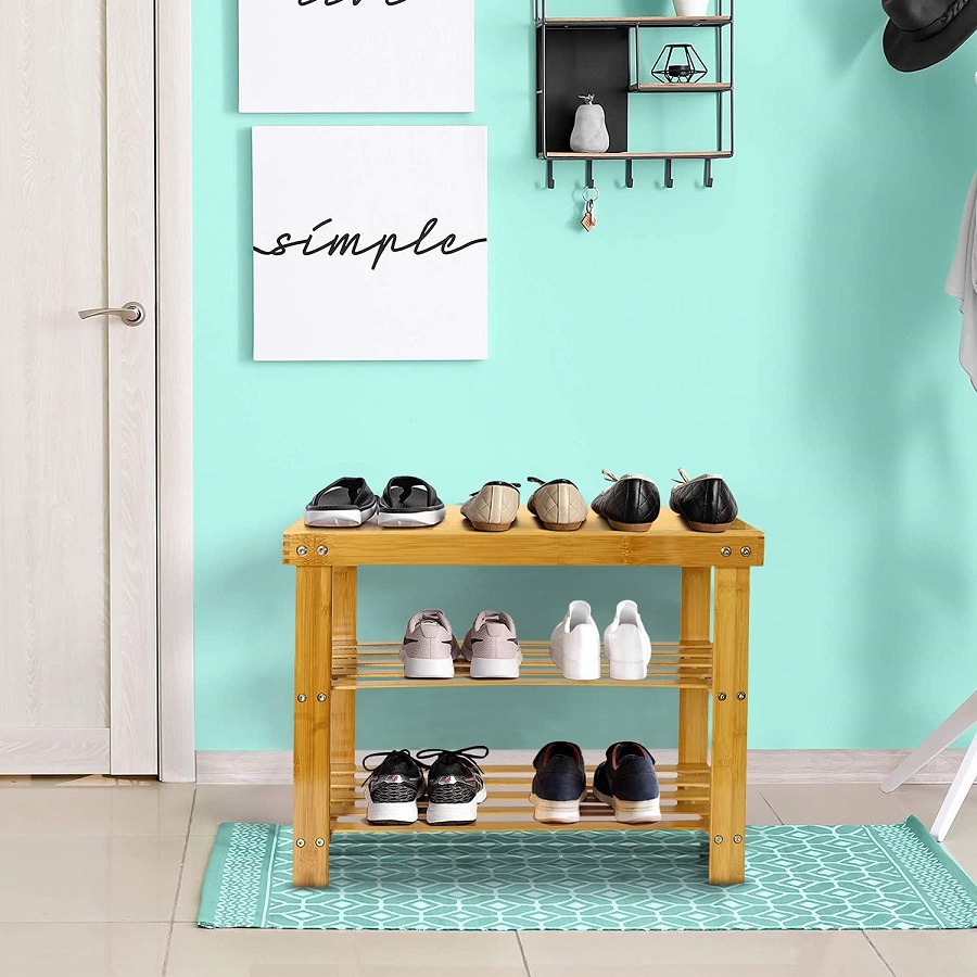 wooden homemade diy shoe rack