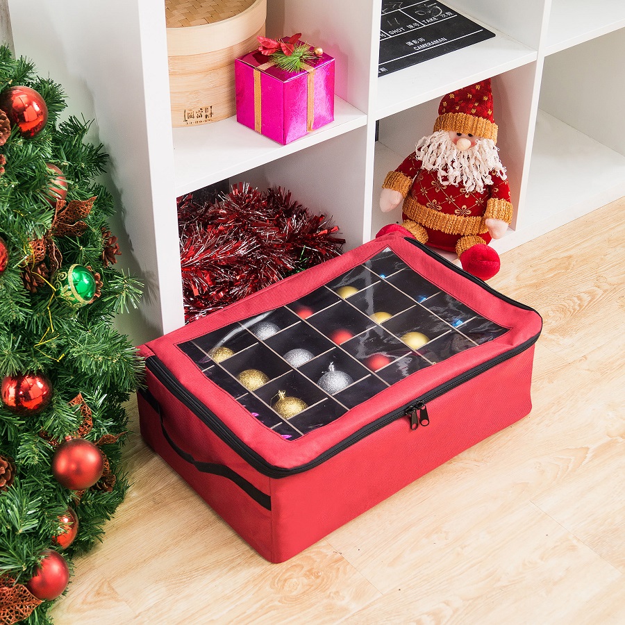 ornament storage box with dividers