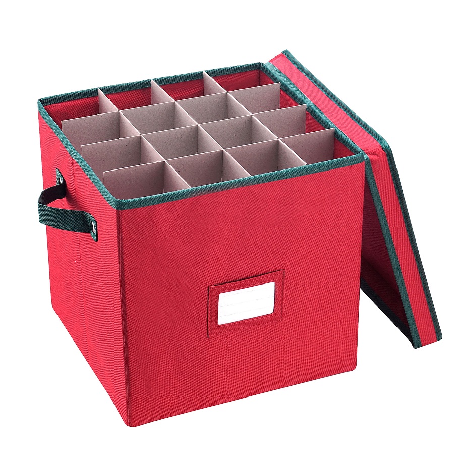 Ornament storage box with dividers: Organize Your Holiday Cheer