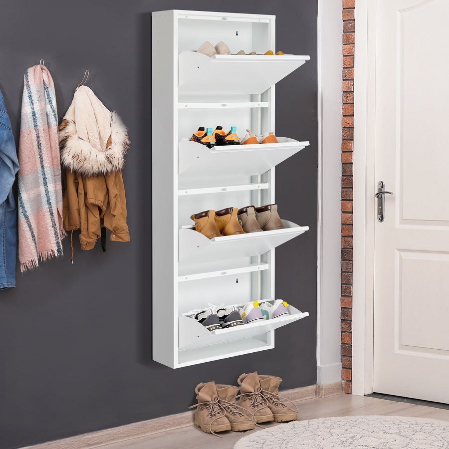 Wall shoe storage