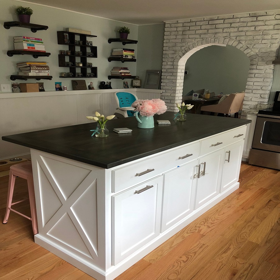 Small Kitchen Island with Seating and Storage